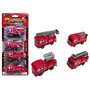 Jeu de Véhicules Camion de Pompiers 4 Pièces
