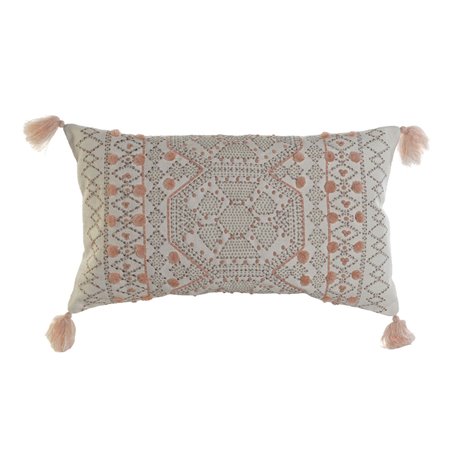 Coussin Home ESPRIT Crème Rose clair 50 x 15 x 30 cm