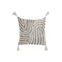Coussin Home ESPRIT Blanc Gris Pompons Boho 45 x 15 x 45 cm