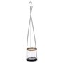 Bougeoir Noir Transparent Métal Verre