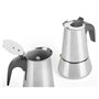 Cafetière Italienne Noir Argenté Acier 6 Tasses