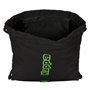 Sac à dos serré par des ficelles Kappa Black Noir 35 x 40 x 1 cm