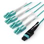 StarTech.com MPO8LCPL3M câble de fibre optique 3 m MPO/MTP 8x LC OM3 Couleur aqua