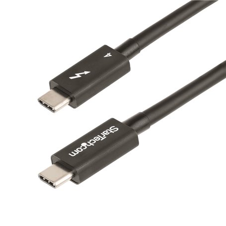 StarTech.com Câble Thunderbolt 4 de 1m - 40Gbps - 100W Power Delivery - Vidéo 4K/8K - Cordon Thunderbolt Certifié par Intel - Co