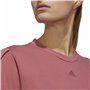 T-shirt à manches courtes femme Adidas trainning Floral  Rose foncé