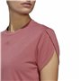 T-shirt à manches courtes femme Adidas trainning Floral  Rose foncé