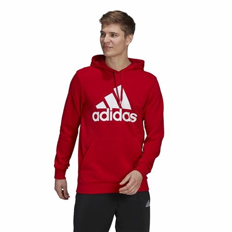 Sweat à capuche homme Adidas Essentials Big Logo Rouge