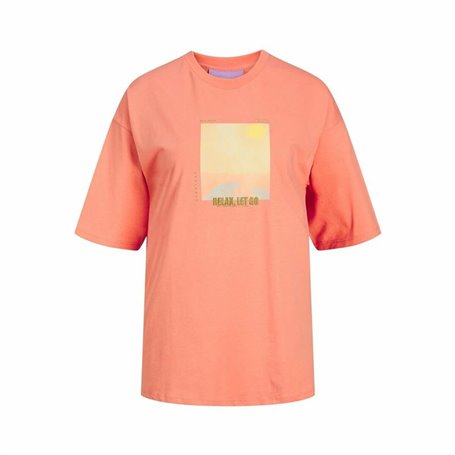 T-shirt à manches courtes femme Jack & Jones Jxpaige Orange