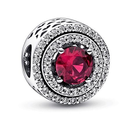 Pendentif Femme Pandora RED SPARKLING LEVELLED ROUND