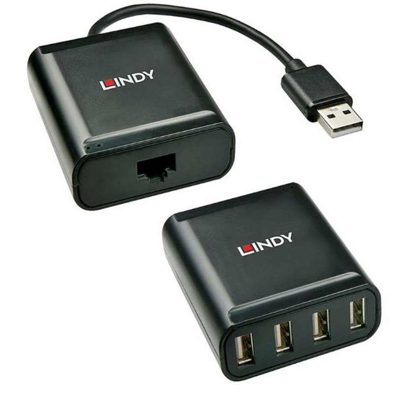 Lindy 42679 hub & concentrateur USB 2.0 Noir