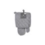 Jeu de maniques et de gants de cuisine Atmosphera Gris Coton