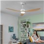 Ventilateur de Plafond avec Lumière LED et 3 Pales ABS Wuled InnovaGoods Bois 36 W 52" Ø132 cm