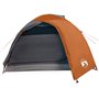 vidaXL Tente de camping à dôme 4 personnes gris et orange imperméable