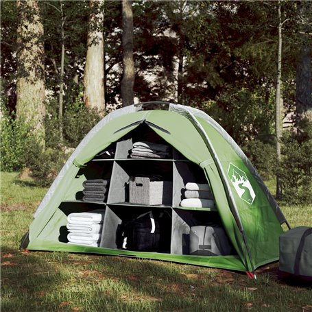 vidaXL Tente de rangement avec 9 compartiments vert imperméable