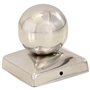 vidaXL Bouchons de poteau 6 pcs Globe final Acier inoxydable 71x71 mm