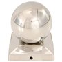 vidaXL Bouchons de poteau 6 pcs Globe final Acier inoxydable 91x91 mm