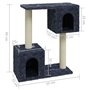 vidaXL Arbre à chat avec griffoirs en sisal Gris foncé 60 cm