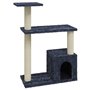 vidaXL Arbre à chat avec griffoirs en sisal Gris foncé 70 cm