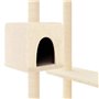 vidaXL Arbre à chat avec griffoirs crème 82 cm