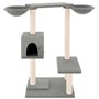 vidaXL Arbre à chat avec griffoirs gris clair 82 cm