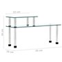 vidaXL Étagère de cuisine Transparent 45x16x26 cm Verre trempé