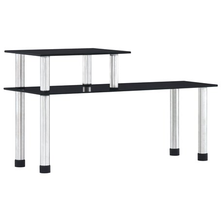 vidaXL Étagère de cuisine Noir 45x16x26 cm Verre trempé
