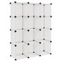 vidaXL Cubes de rangement 12 pcs Transparent PP