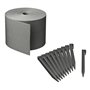 Nature Ensemble de bordure de jardin H15 cm x 10 m avec piquet gris