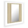 vidaXL Armoire à miroir LED de bain Chêne sonoma 40x12x45 cm Acrylique