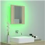vidaXL Armoire à miroir LED de bain Chêne sonoma 40x12x45 cm Acrylique