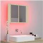 vidaXL Armoire à miroir à LED de bain Chêne sonoma 60x12x45 Acrylique