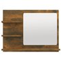 vidaXL Miroir de bain Chêne fumé 60x10,5x45 cm Bois d'ingénierie