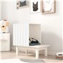 vidaXL Maison pour chat Blanc 60x36x60 cm Bois de pin massif