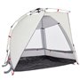 vidaXL Tente de plage 2 personnes gris libération rapide imperméable
