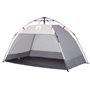 vidaXL Tente de plage 2 personnes gris libération rapide imperméable