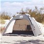 vidaXL Tente de plage 2 personnes gris libération rapide imperméable