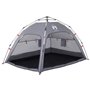 vidaXL Tente de plage 2 personnes gris libération rapide imperméable