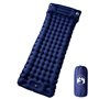 vidaXL Matelas de camping autogonflant oreiller 1 personne bleu marine