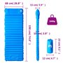 vidaXL Matelas de camping autogonflant avec oreiller 1 personne bleu