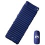 vidaXL Matelas de camping autogonflant oreiller 1 personne bleu marine