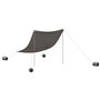 vidaXL Auvent de plage avec ancres de sable gris 214x236 cm