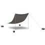 vidaXL Auvent de plage avec ancres de sable gris 214x236 cm
