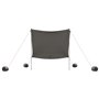 vidaXL Auvent de plage avec ancres de sable gris 214x236 cm