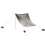 vidaXL Auvent de plage avec ancres de sable gris 214x236 cm