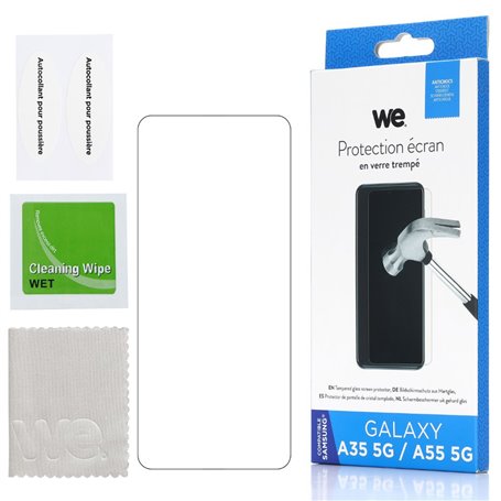WE Verre tremp SAMSUNG GALAXY A35 5G / A55 5G: Protection cran - anti-rayures