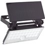 Applique extérieure - BRILLIANT - LUTON - LED et solaire - Détecteur de mouvement - Plastique et métal - 4 W - Noir