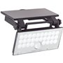 Applique extérieure - BRILLIANT - LUTON - LED et solaire - Détecteur de mouvement - Plastique et métal - 4 W - Noir