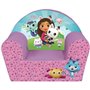 Fauteuil club enfant GABBY ET LA MAISON MAGIQUE - Fun House - Rose - L.52 x P.33 x H.42 cm