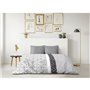 Parure de couette microfibre ETHNO - 1 housse de couette 220 x 240 cm + 2 taies d'oreiller 63 x 63 cm - Gris