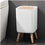 Poubelle sur pied de salle de bain push - MALMO SQUARE - KITCHEN MOVE - 10L - Bois design